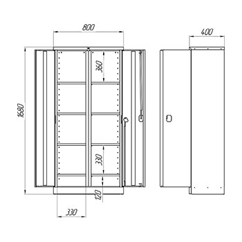 Шкаф инструментальный PRO 1680